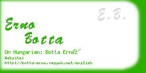 erno botta business card